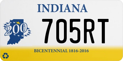 IN license plate 705RT