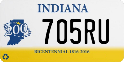 IN license plate 705RU