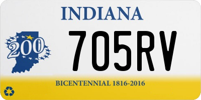 IN license plate 705RV