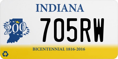 IN license plate 705RW