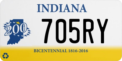 IN license plate 705RY