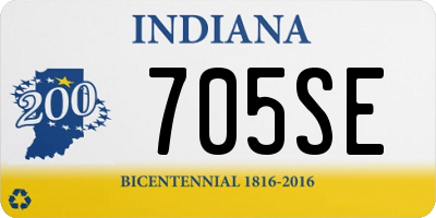 IN license plate 705SE