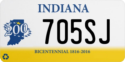 IN license plate 705SJ