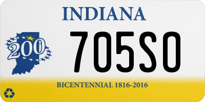 IN license plate 705SO