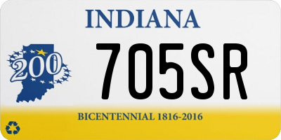 IN license plate 705SR