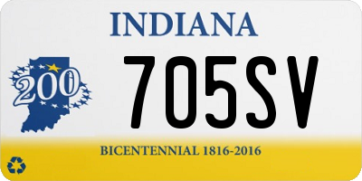 IN license plate 705SV