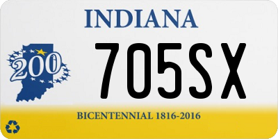 IN license plate 705SX