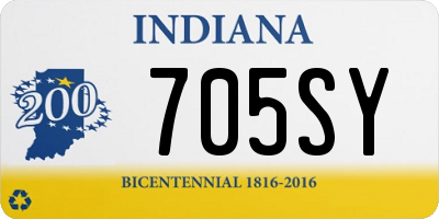 IN license plate 705SY