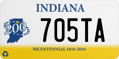 IN license plate 705TA