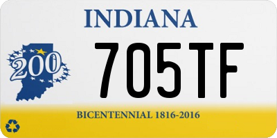 IN license plate 705TF