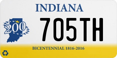 IN license plate 705TH