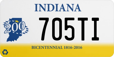 IN license plate 705TI