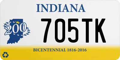 IN license plate 705TK