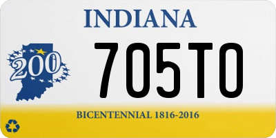 IN license plate 705TO