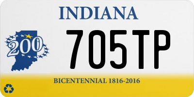 IN license plate 705TP
