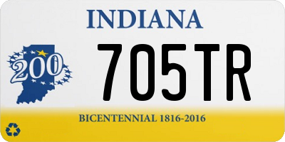 IN license plate 705TR