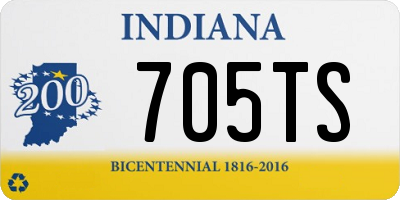 IN license plate 705TS