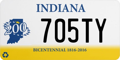IN license plate 705TY