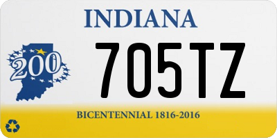 IN license plate 705TZ