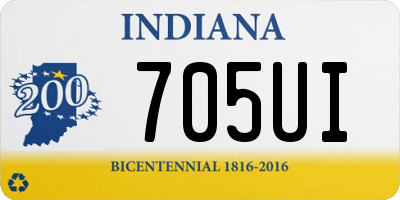 IN license plate 705UI