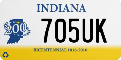 IN license plate 705UK