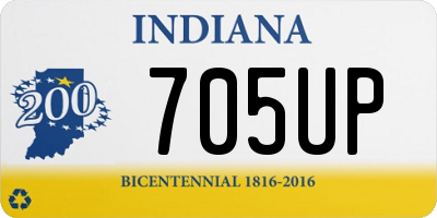 IN license plate 705UP