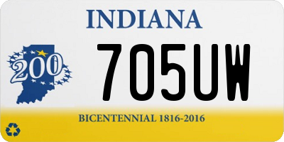 IN license plate 705UW