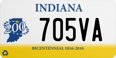 IN license plate 705VA