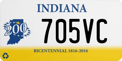 IN license plate 705VC