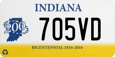 IN license plate 705VD