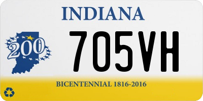IN license plate 705VH