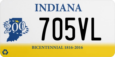 IN license plate 705VL