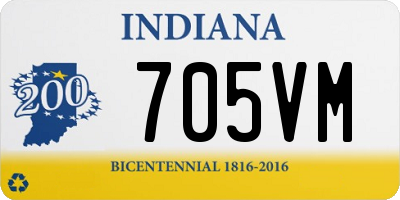 IN license plate 705VM