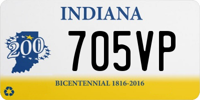 IN license plate 705VP