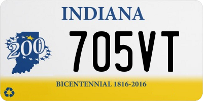 IN license plate 705VT