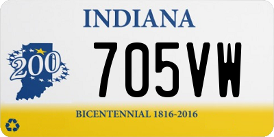 IN license plate 705VW