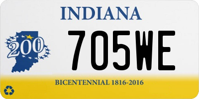 IN license plate 705WE