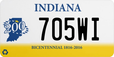 IN license plate 705WI