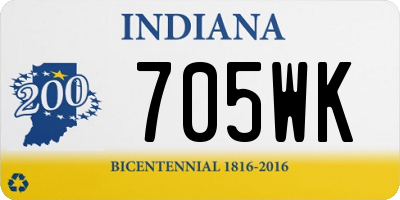 IN license plate 705WK