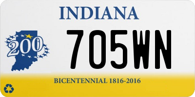 IN license plate 705WN