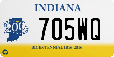 IN license plate 705WQ