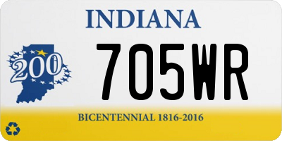 IN license plate 705WR