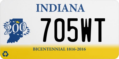 IN license plate 705WT
