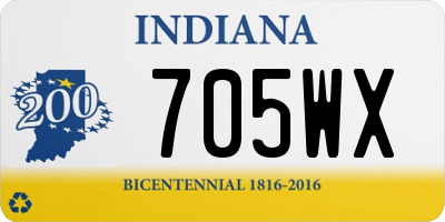 IN license plate 705WX