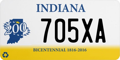 IN license plate 705XA