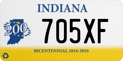IN license plate 705XF