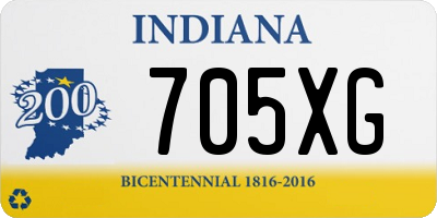 IN license plate 705XG