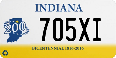 IN license plate 705XI