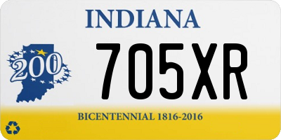 IN license plate 705XR