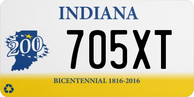 IN license plate 705XT